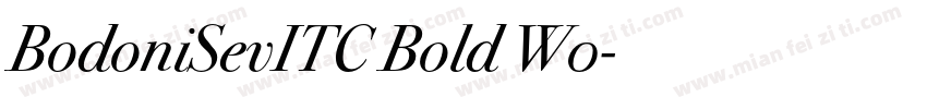 BodoniSevITC Bold W0字体转换
